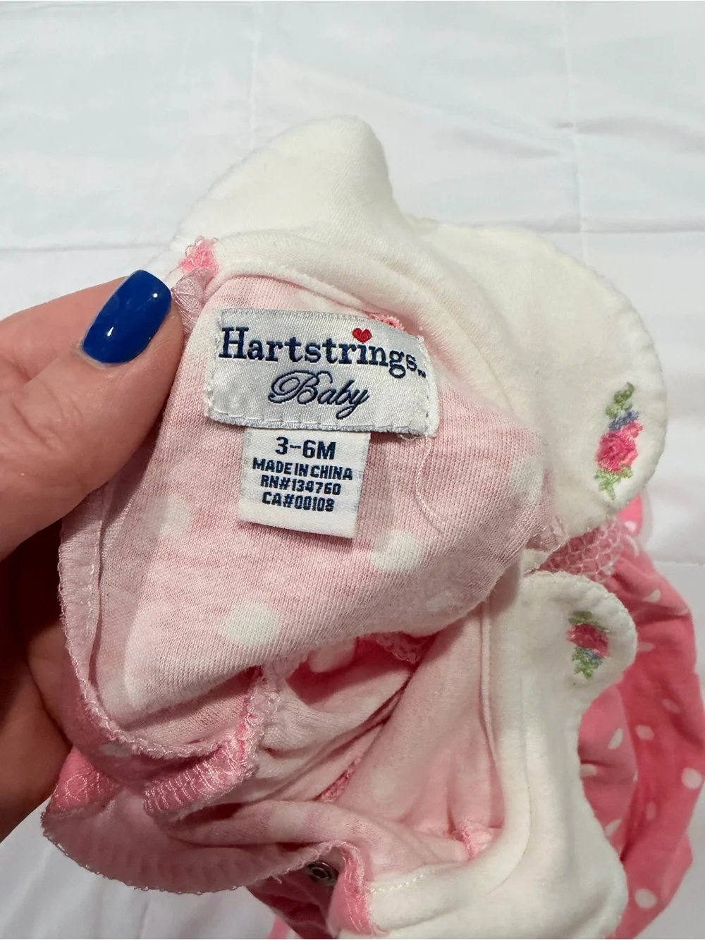 Hartstrings Pink Polka Dot Dress with Matching Bloomers